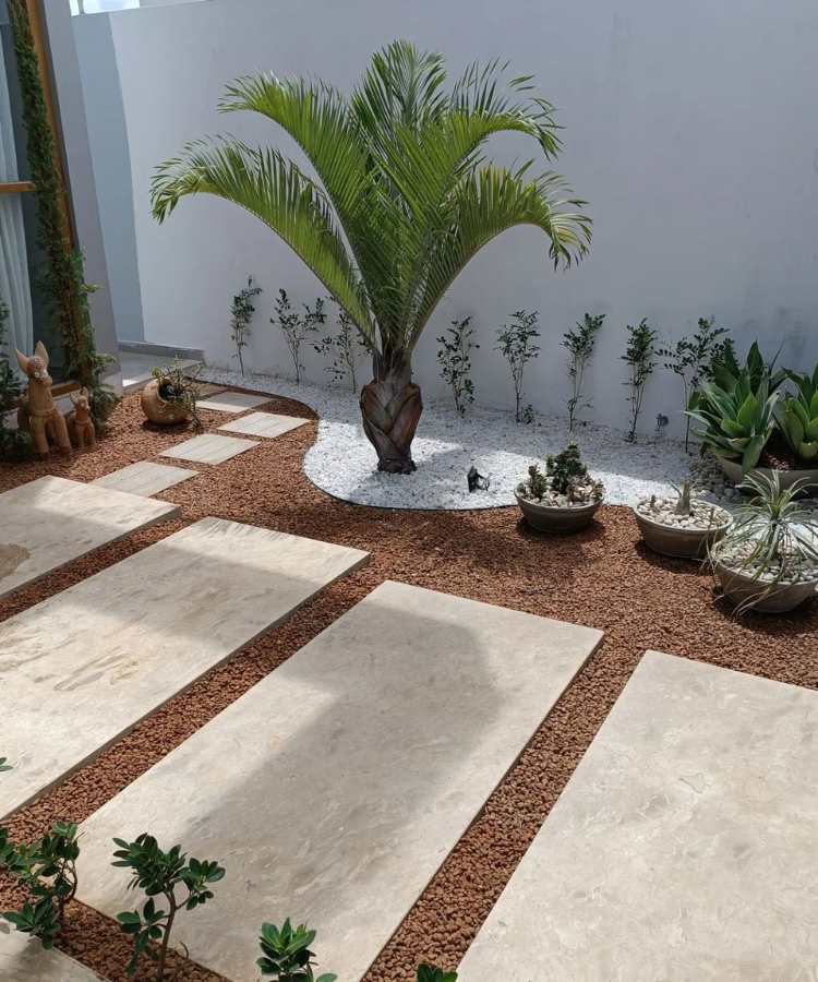 Pedras-Para-Jardim-8 Jardim decorado com argila expandida e dolomita pequena