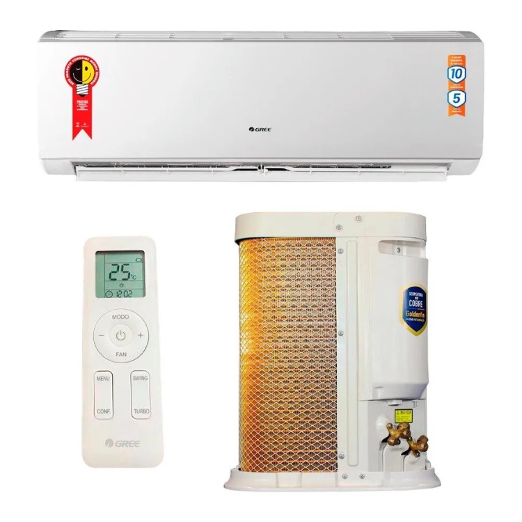 Ar-Condicionado-Inverno-Gree Split G-Top Connection F/Q, Gree, controle e unidade externa