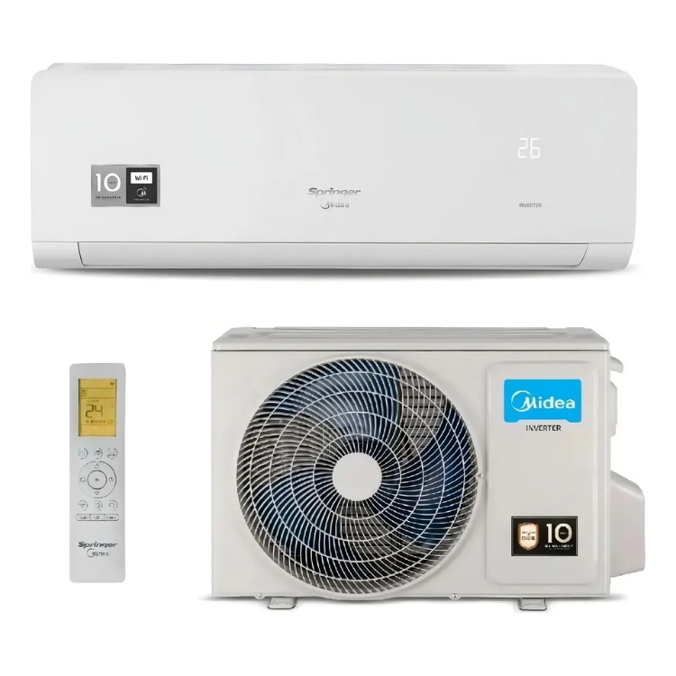 Ar-Condicionado-Inverno-Midea Split Xtreme Save Connect Inverter Quente/Frio, Midea, controle e unidade externa