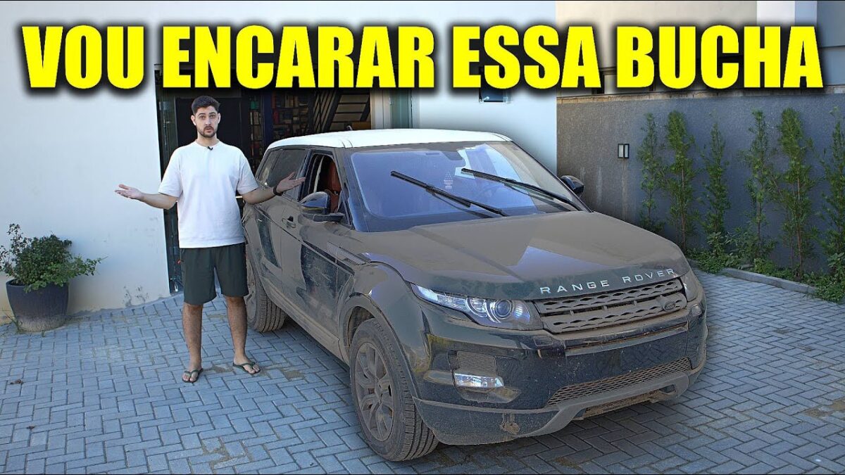Jovem compra Range Rover de enchente e faz a manutenção em casa - Foto: Reprodução