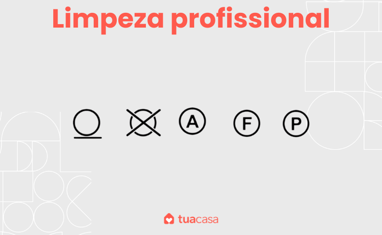 símbolos de limpeza profissional