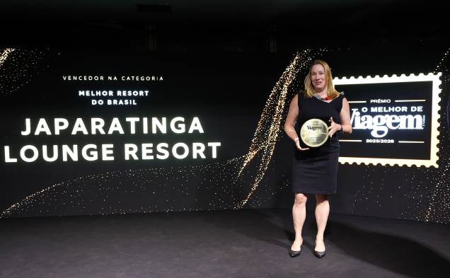 O Japaratinga Lounge Resort, de Alagoas, venceu na categoria Melhor Resort do Brasil e foi representado por Sofia Bleuel