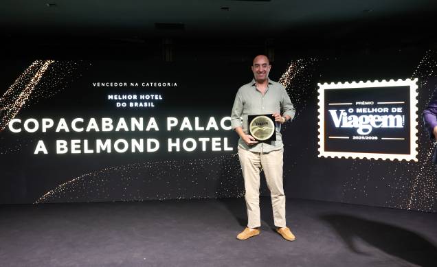 O Copacabana Palace, a Belmond Hotel, do Rio de Janeiro, venceu na categoria Melhor Hotel do Brasil e foi representado por Cassiano Vitorino