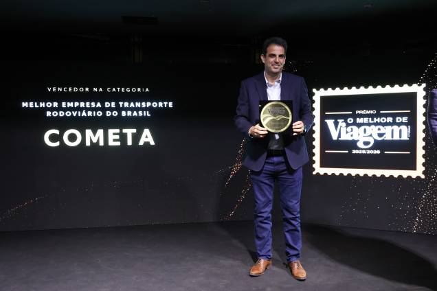 A Cometa venceu na categoria Melhor Empresa de Transporte Rodoviário do Brasil e foi representada por Gustavo Rodrigues