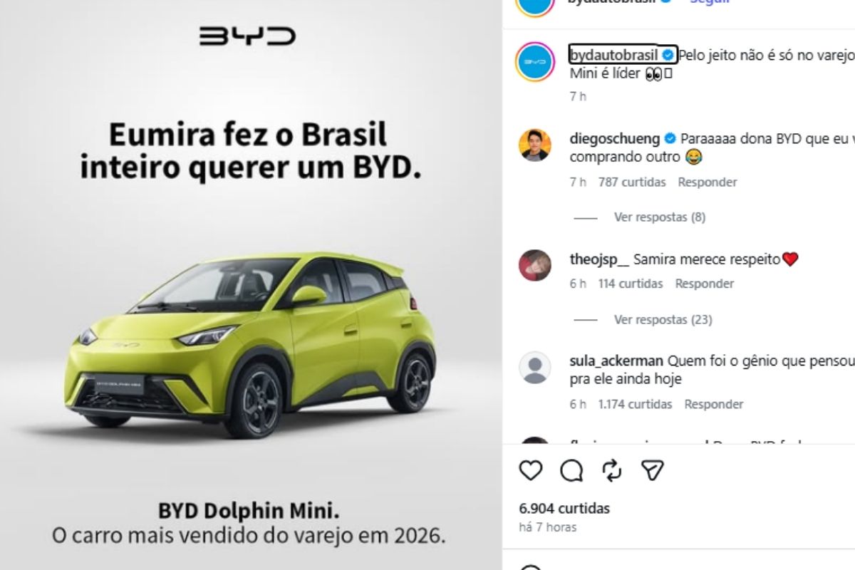 Provocação da BYD - Foto: divulgação