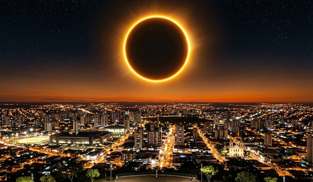 Onde o eclipse será visível no mundo?