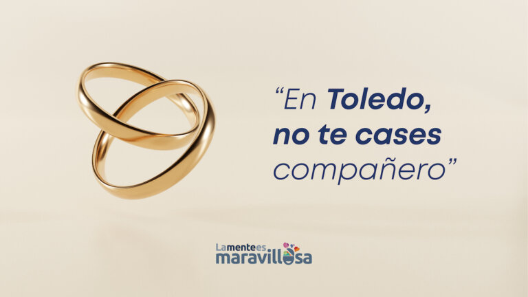 Alianças de casamento aludindo a um dos ditados espanhóis sobre não casar em Toledo