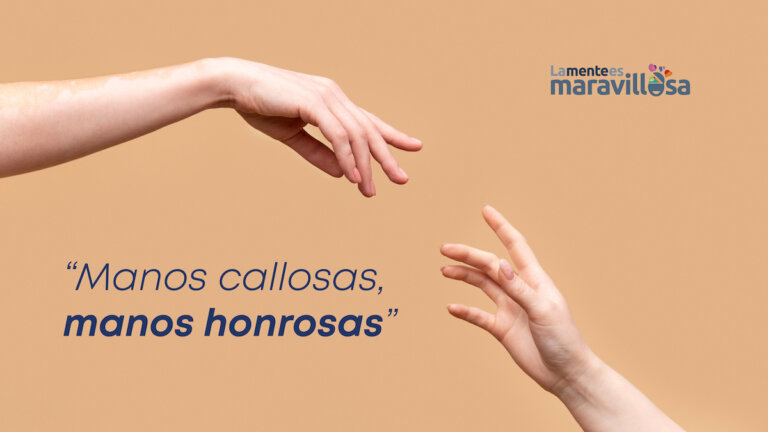 Mãos que simbolizam ditos alusivos ao trabalho