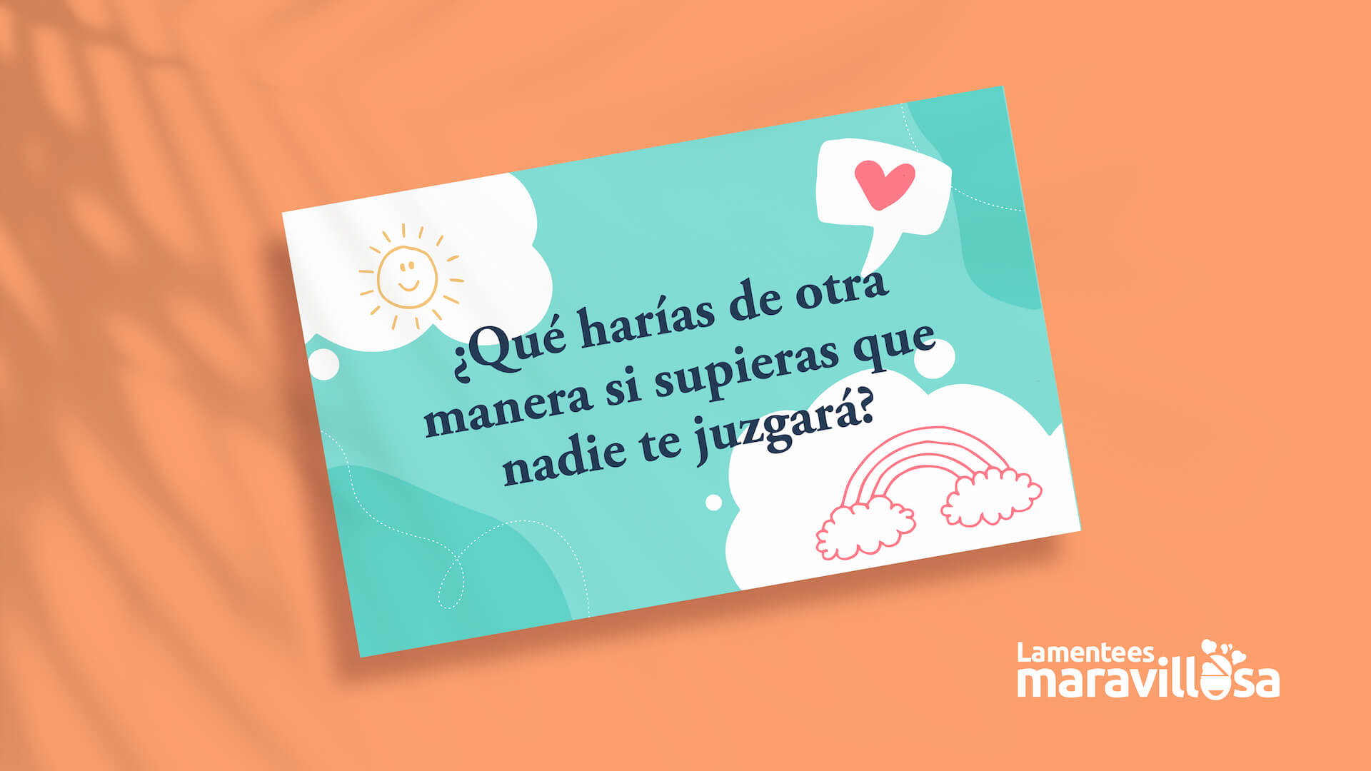 Cartão com uma das perguntas para ter conversas profundas sobre a sociedade