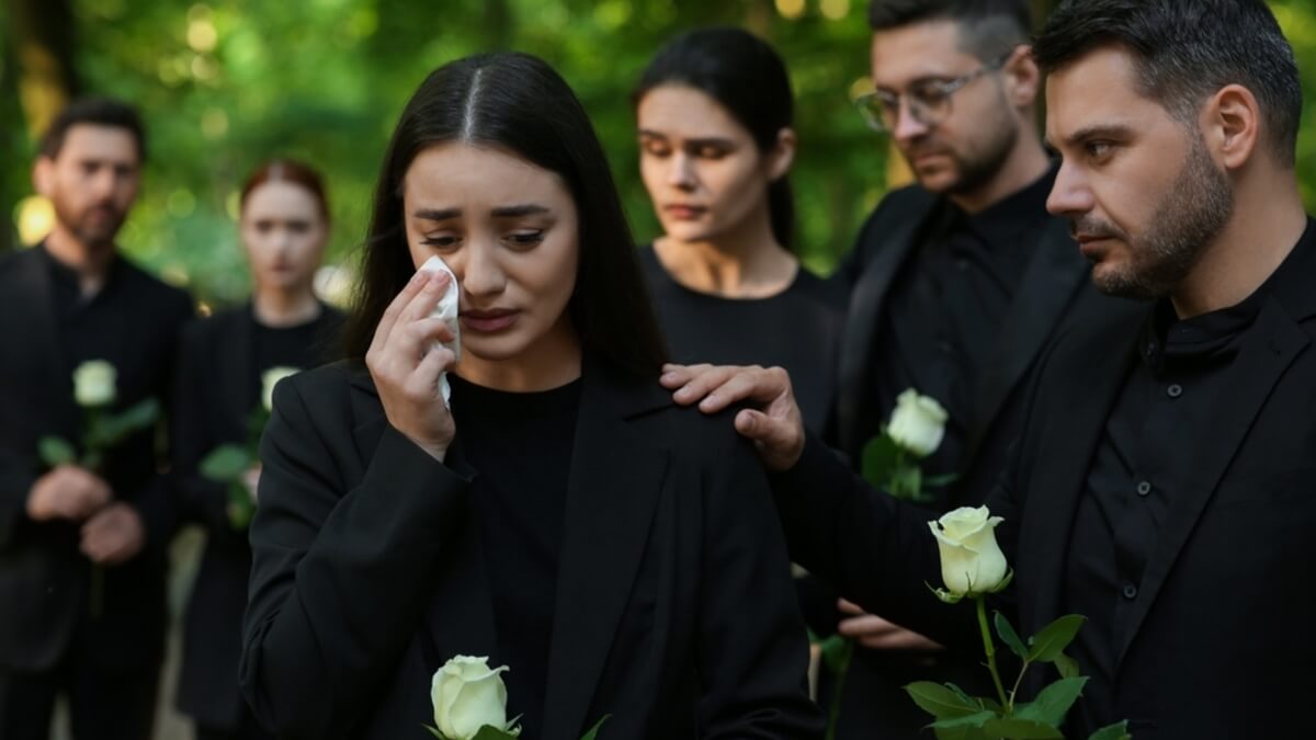funeral-negro Pessoas chorando sabem o que significa usar preto em um funeral.
