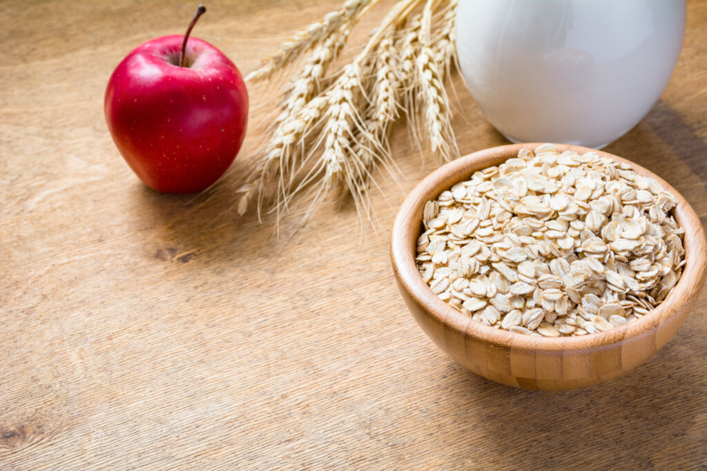 Maçã e aveia