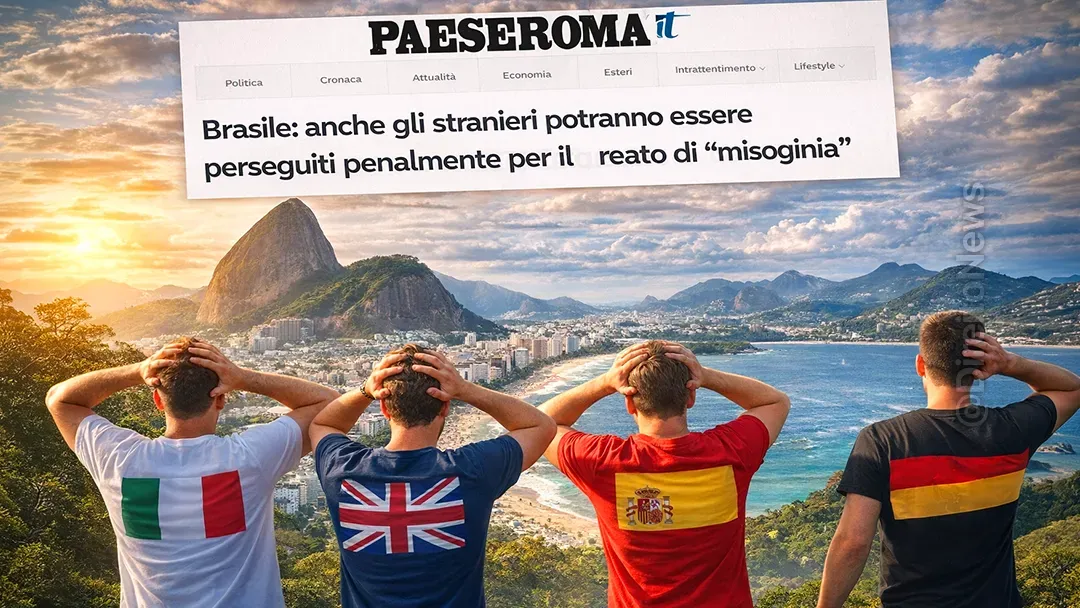 Jornal de Roma alerta turistas europeus sobre possíveis riscos penais no Brasil caso PL da misoginia seja sancionado Imprensa italiana alerta sobre possível responsabilização penal de turistas no Brasil caso PL seja sancionado.