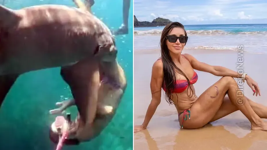 video mostra novo angulo mordida tubarao advogada fernando noronha