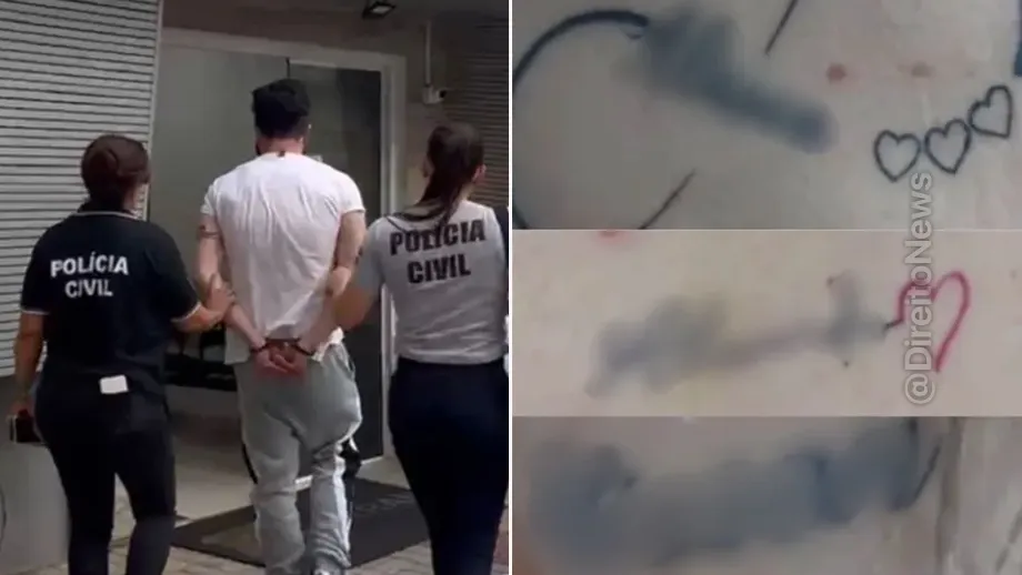 dentista preso carcere privado forcar mulher tatuar nome dele 10 vezes