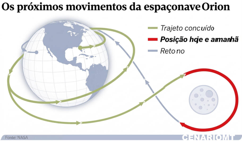 Os próximos movimentos da nave Orion