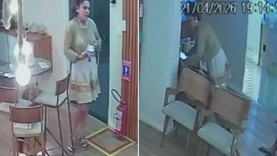 advogada furta iphones loja flagrada camera seguranca video