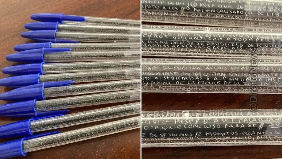 estudante direito flagrado anotacoes microscopicas gravadas canetas durante prova estudante direito flagrado anotacoes microscopicas gravadas canetas durante prova
