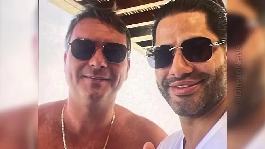 foto flavio Bolsonaro sicario divulgada site senador diz nunca viu chefe milicia privada vorcaro