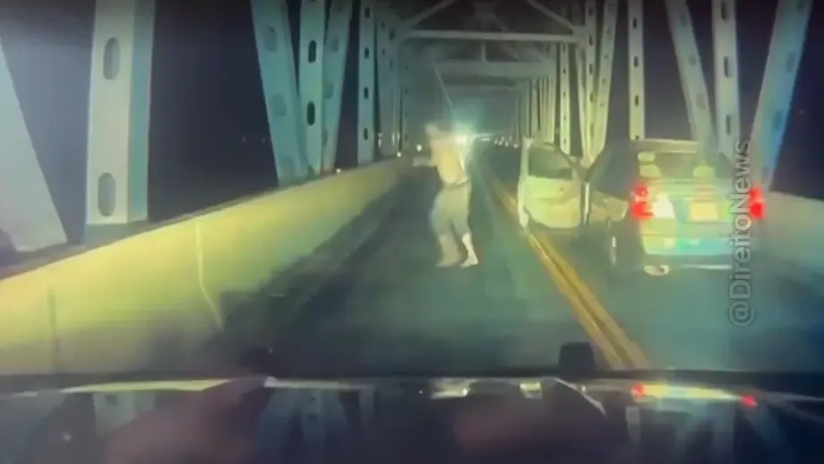 homem fugia policia eua salta ponte escapar sobrevive acaba preso veja video homem fugia policia eua salta ponte escapar sobrevive acaba preso veja video