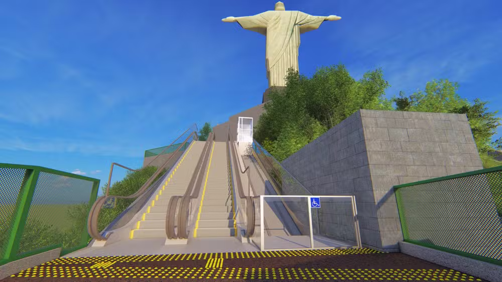 Novas escadas Cristo Redentor, Alto Corcovado, Rio de Janeiro