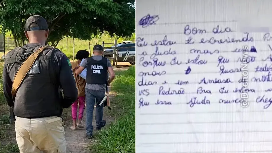 mulher faz pedido socorro bilhete caderno filho resgatada carcere privado