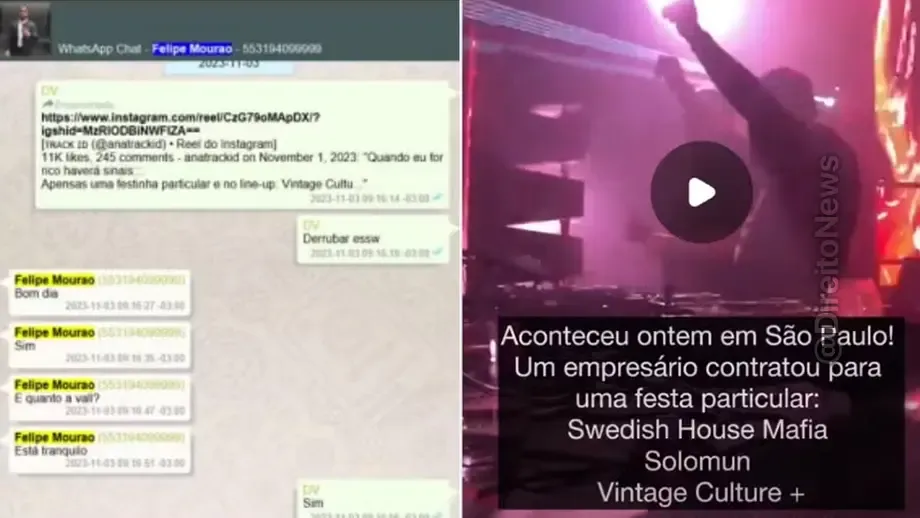 derrubar esse vorcaro pediu sicario apagar video instagram sobre festa boate sp diz pf veja prints