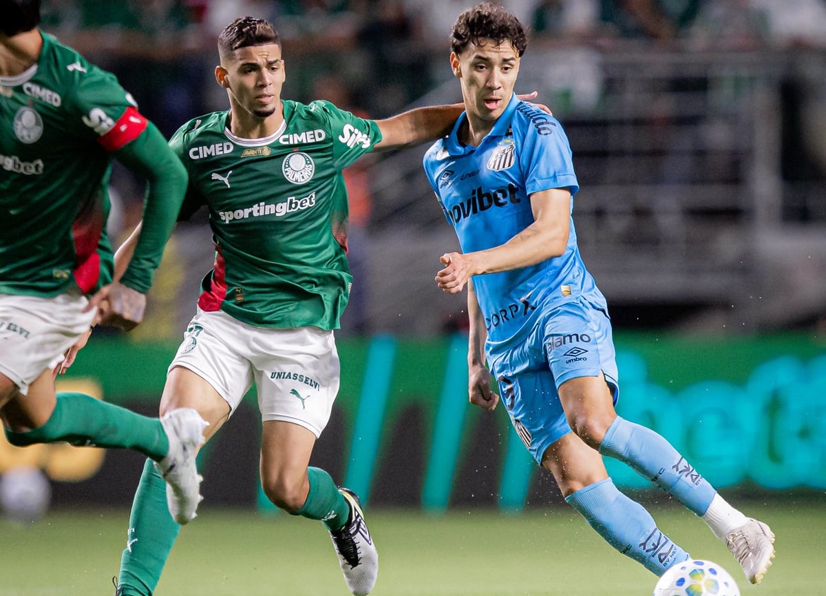 Santos x Palmeiras: onde assistir ao vivo, horário e prováveis escalações do clássico pelo Brasileirão 2026. Imagem: Raul Baretta/Santos FC